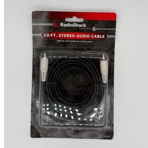 RadioShack 12 FT Stereo Audio Cable RCA Male to Male Shielded New